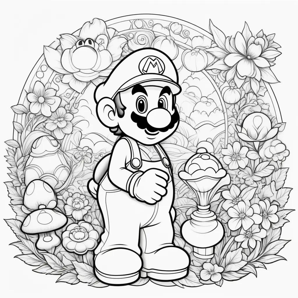 Printable Coloring Pages of Super Mario