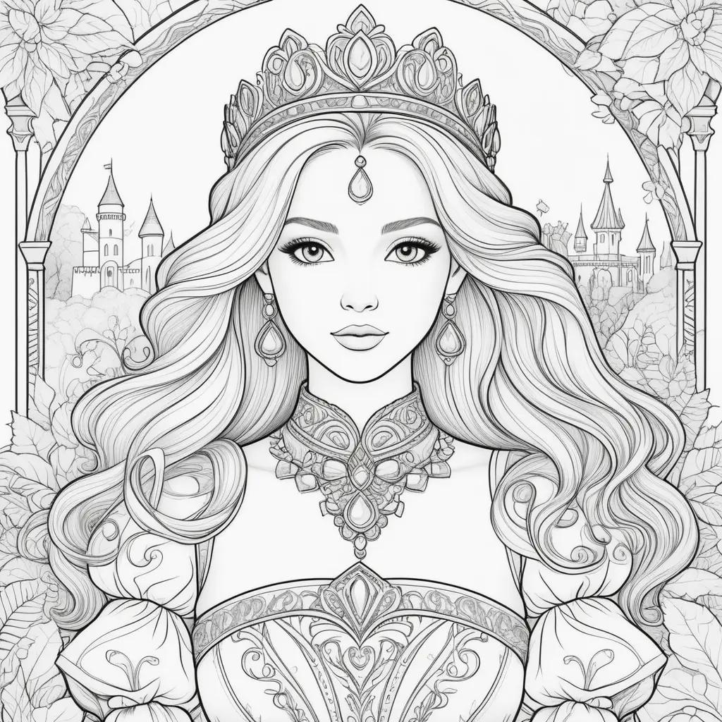 Printable Coloring Pages of a Princess