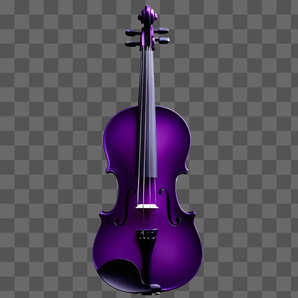 Purple violin against a purple background