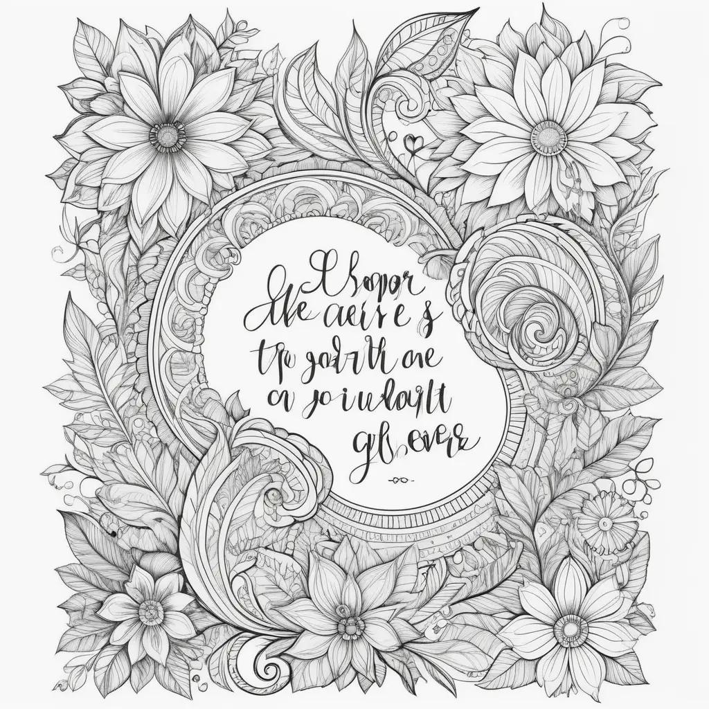 Quite a colorful quote coloring pages for adults