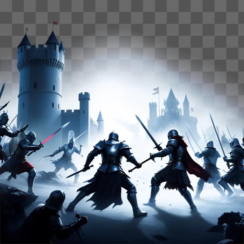 RPG game: Knights clash in medieval setting