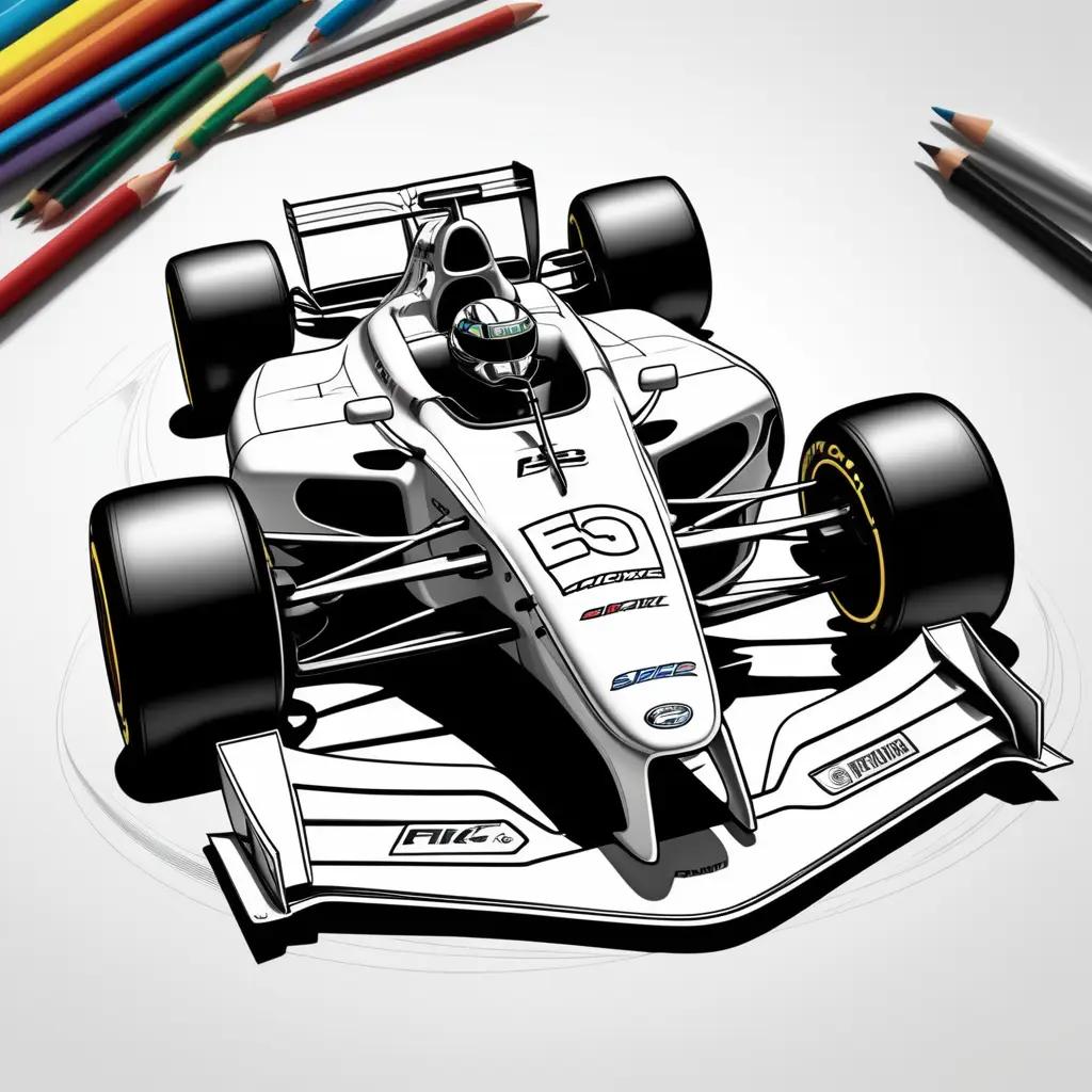 Race Car Coloring Pages showcases a sleek racer with an array of colors