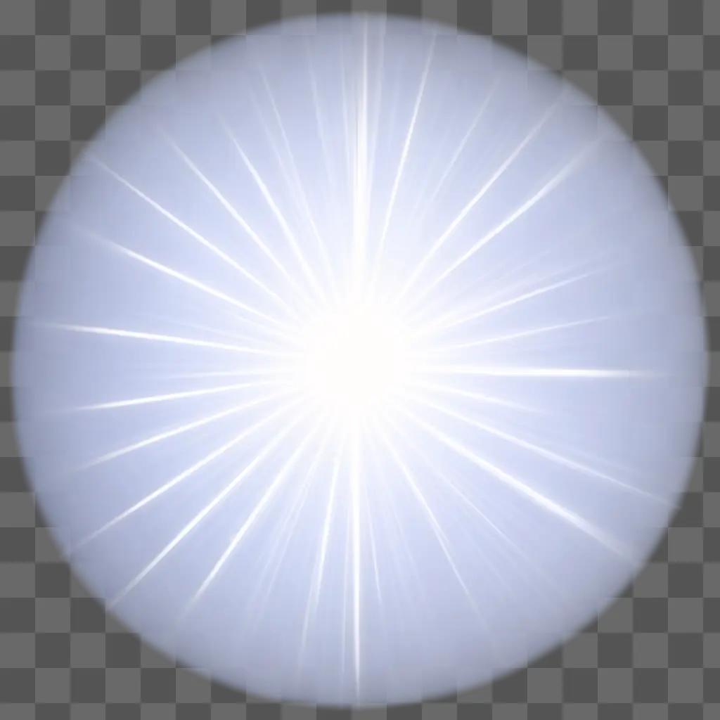 Radiant light radiates from a sphere