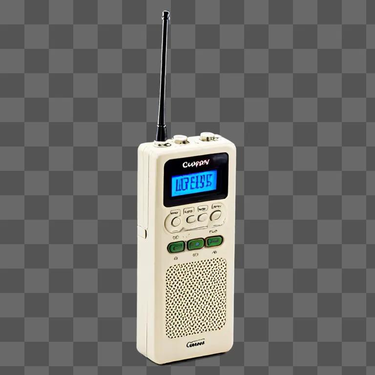 Radio clipart showing a radio with the numbers 1234 on it