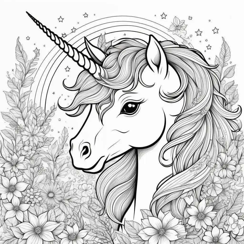 Rainbow Unicorn Coloring Pages: Coloring Book for Adults