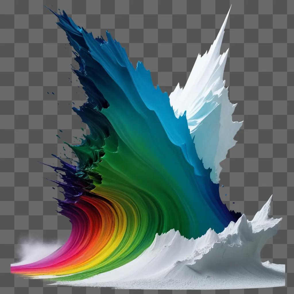 Rainbow-colored art is triggered to flow