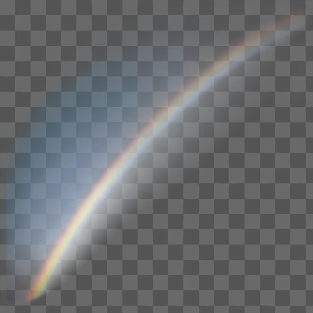 Rainbow in transparent image