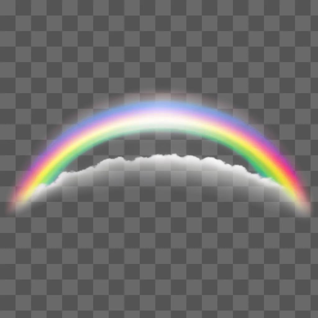 Rainbow is shown in a transparent image