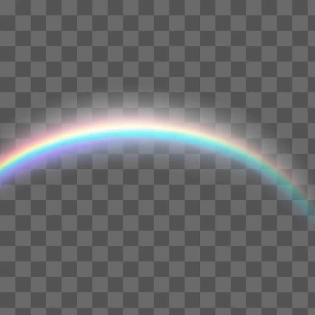 Rainbow with transparent edges on a white background