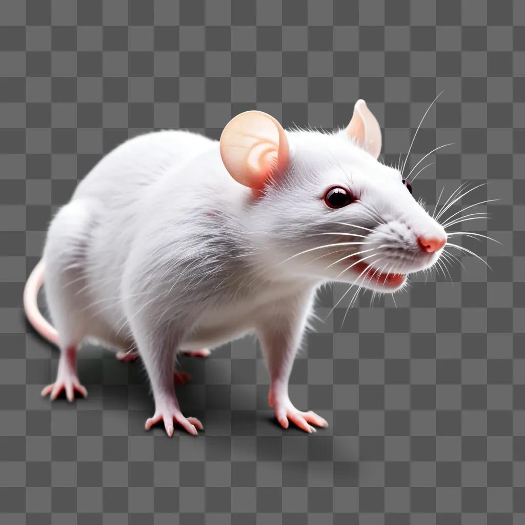 白い顔と体を持つRattus norvegicus