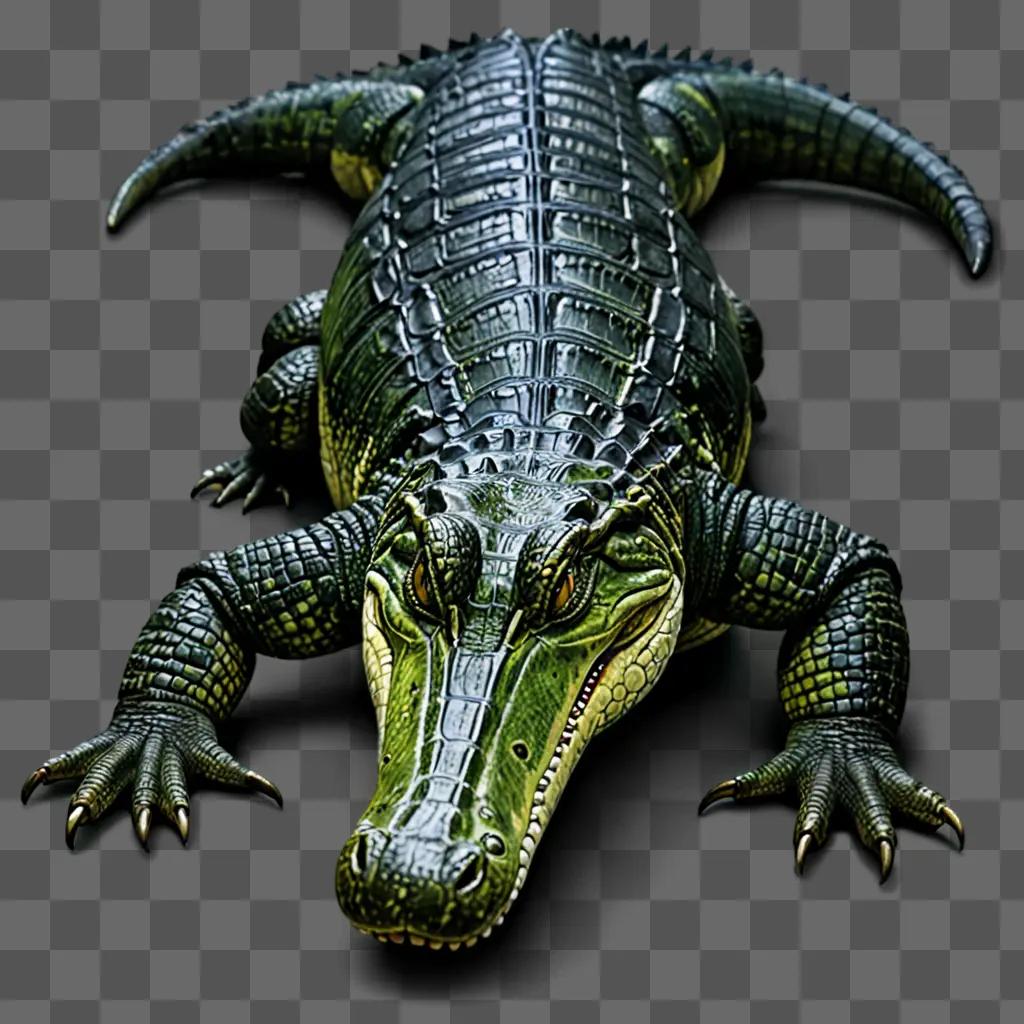 Realistic alligator drawing with vivid details