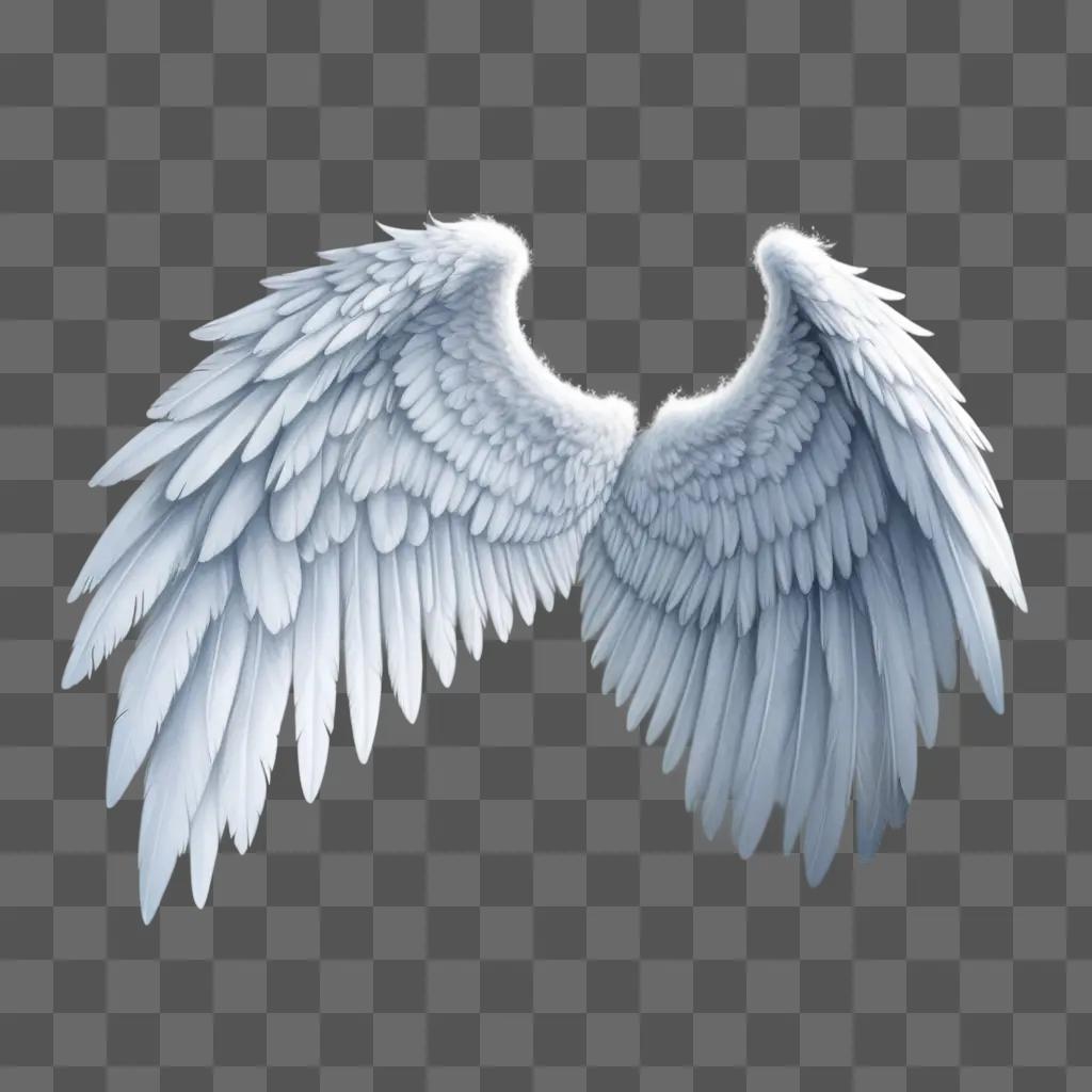 Realistic angel wings, drawn in 3D