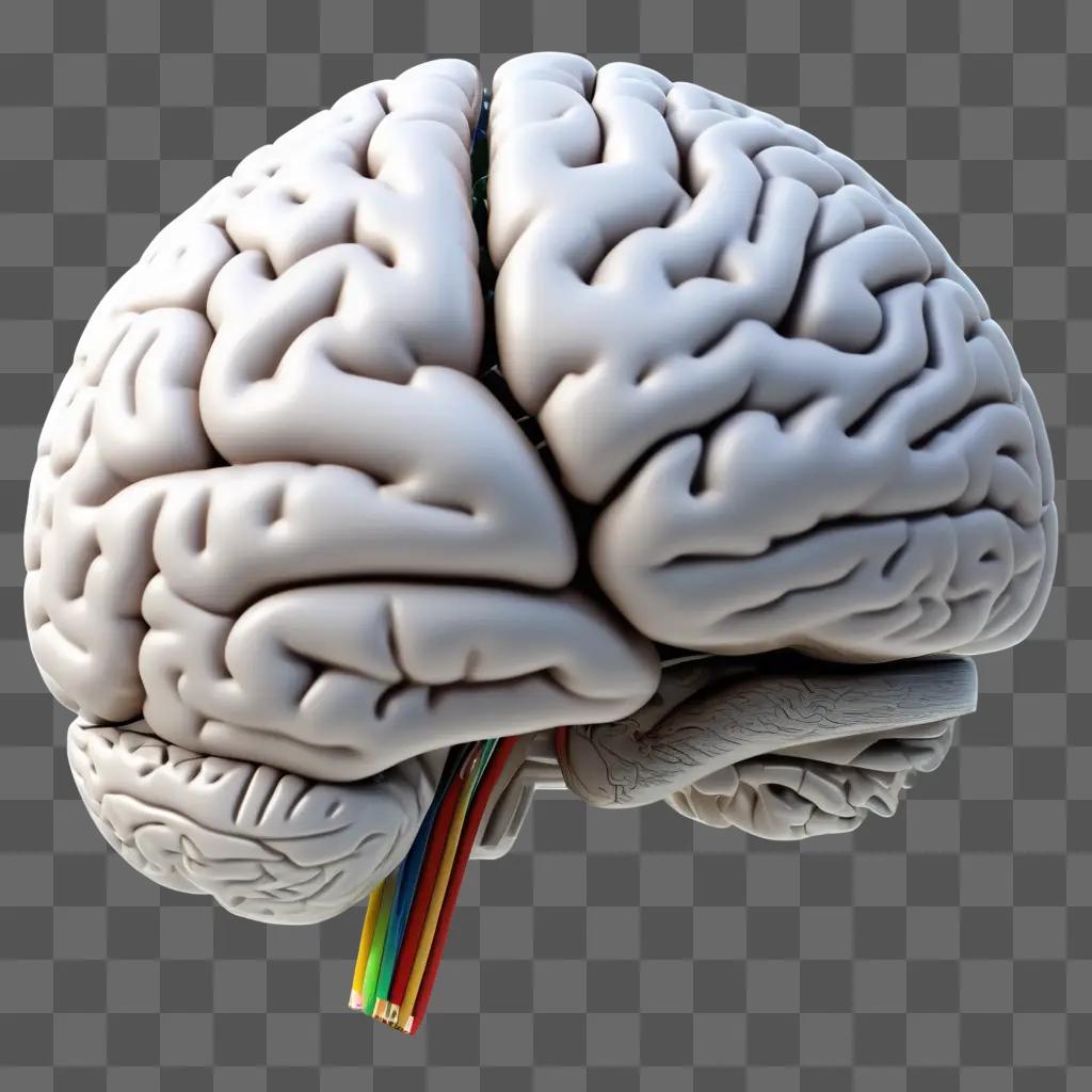 人間の脳のリアルな脳の描画
