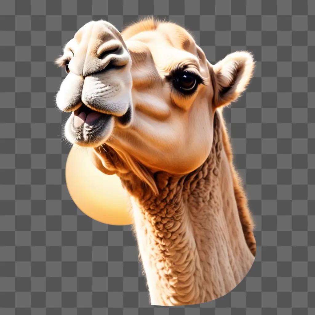 Realistic camel drawing of a brown camel