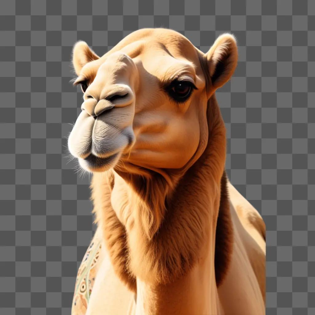 Realistic camel drawing with expressive features