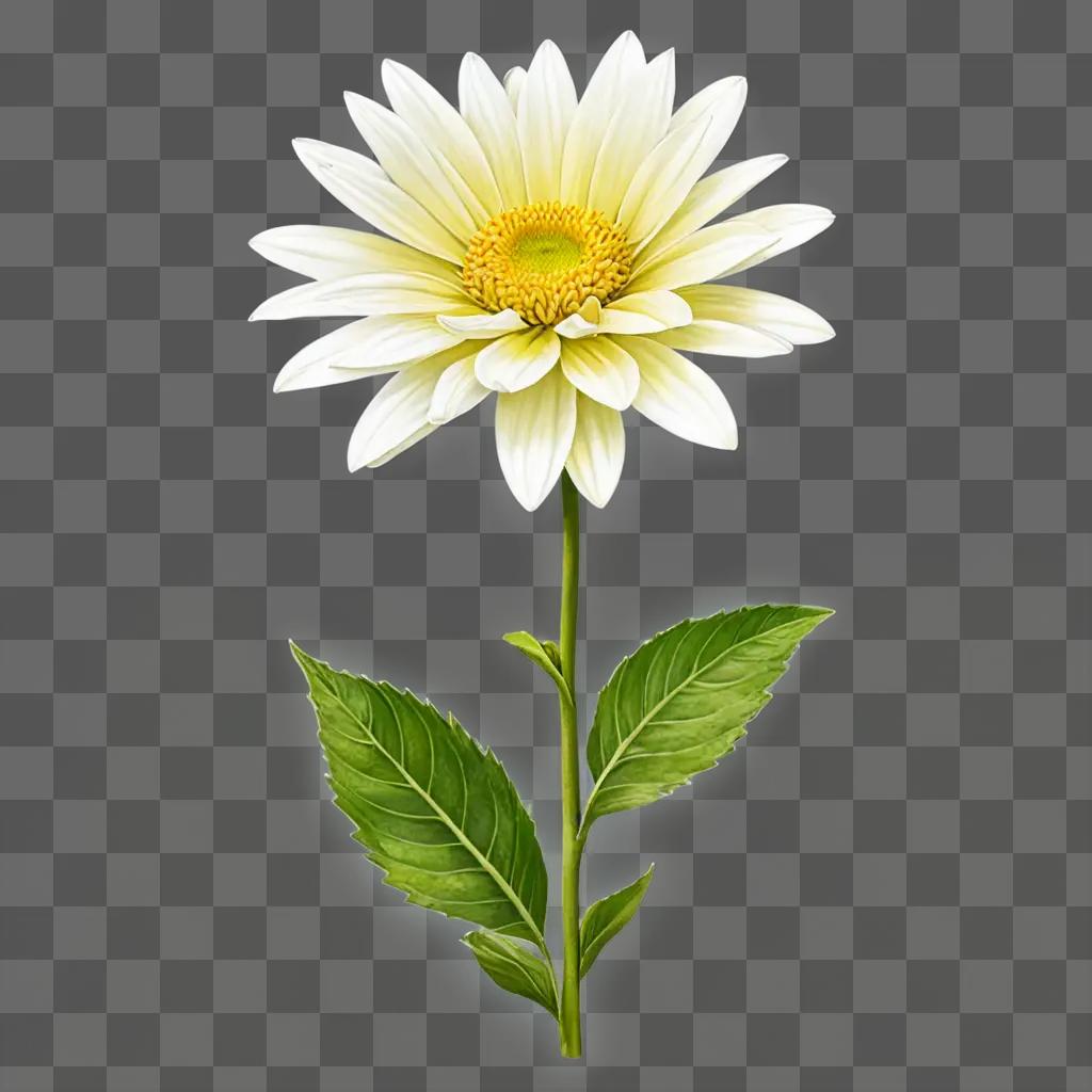 Realistic depiction of a daisy flower