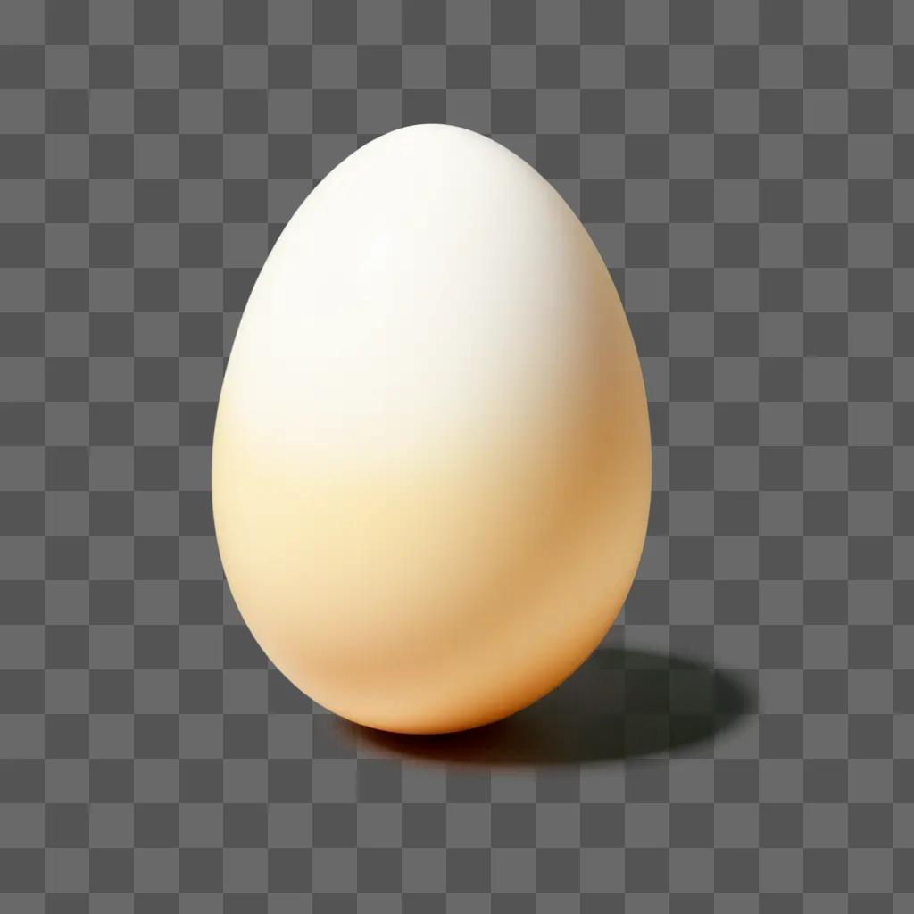 Realistic egg drawing with light and shadow