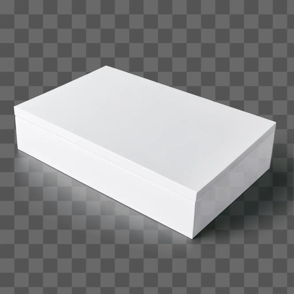 Rectangular box on a gray background