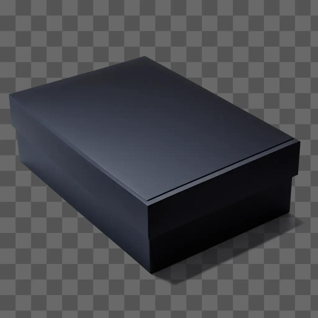 Rectangular box sitting on a dark surface