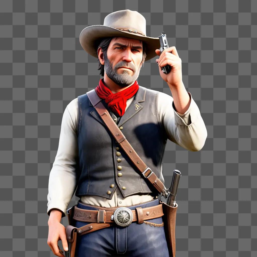 レッド・デッド・リデンプション2:銃と帽子を持つ男