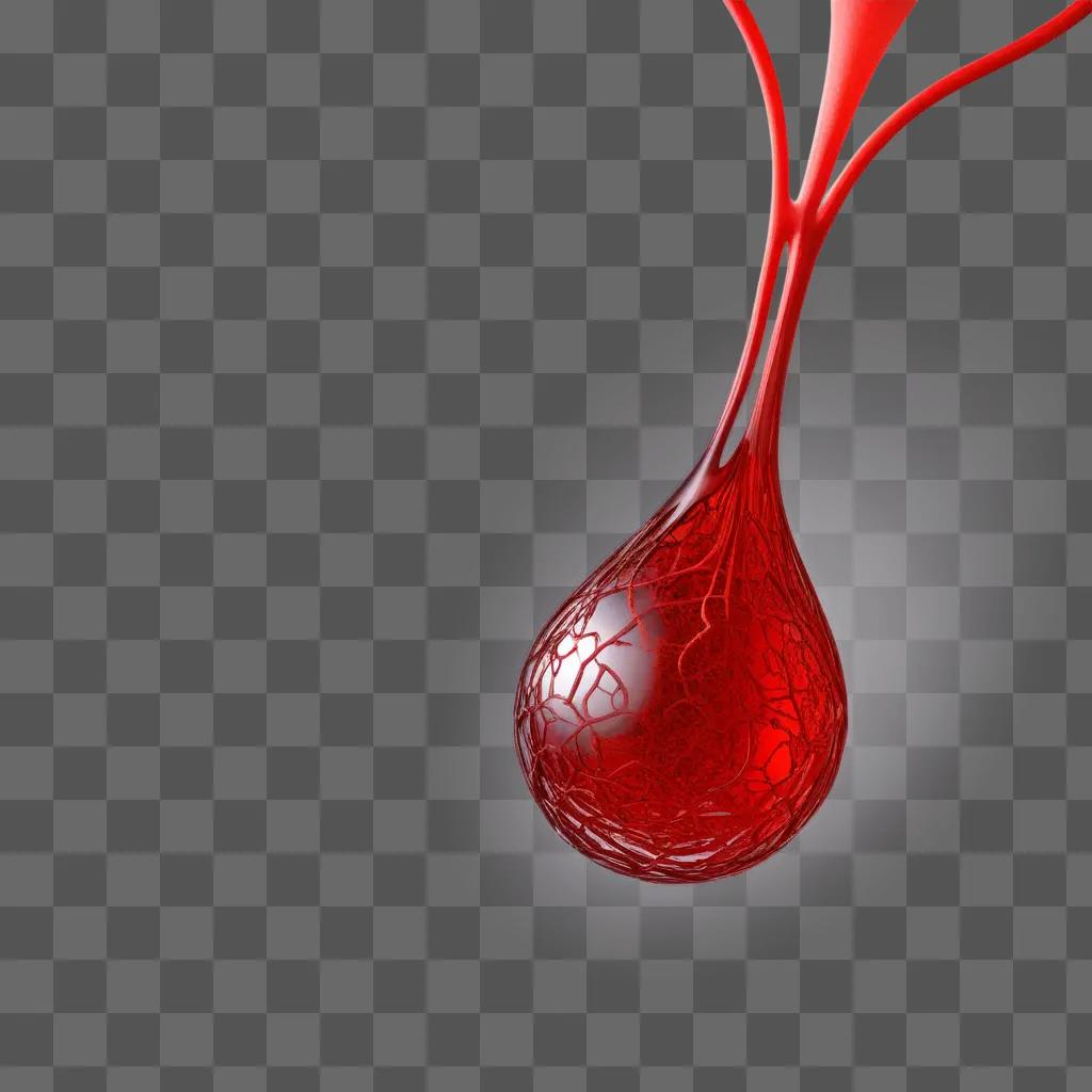 Red blood cell in a red liquid