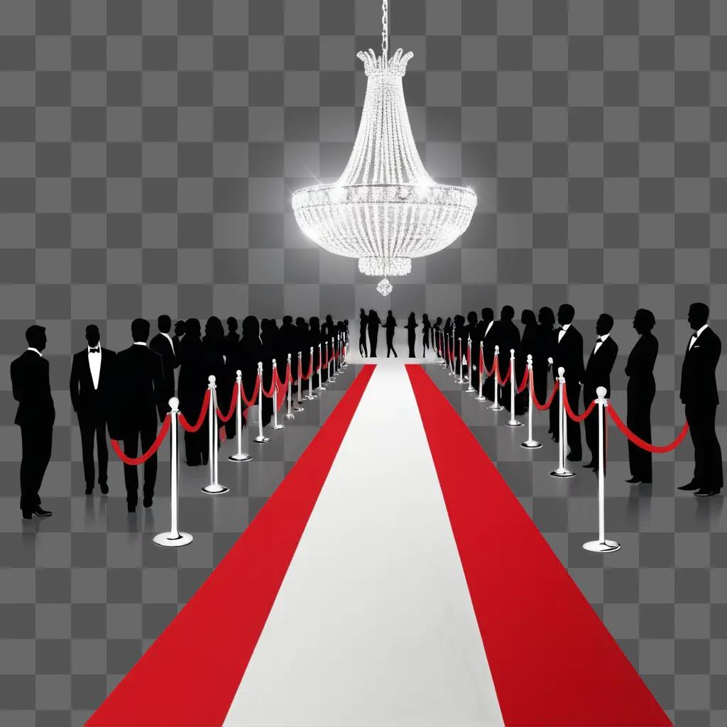 Red carpet leads to a fancy event