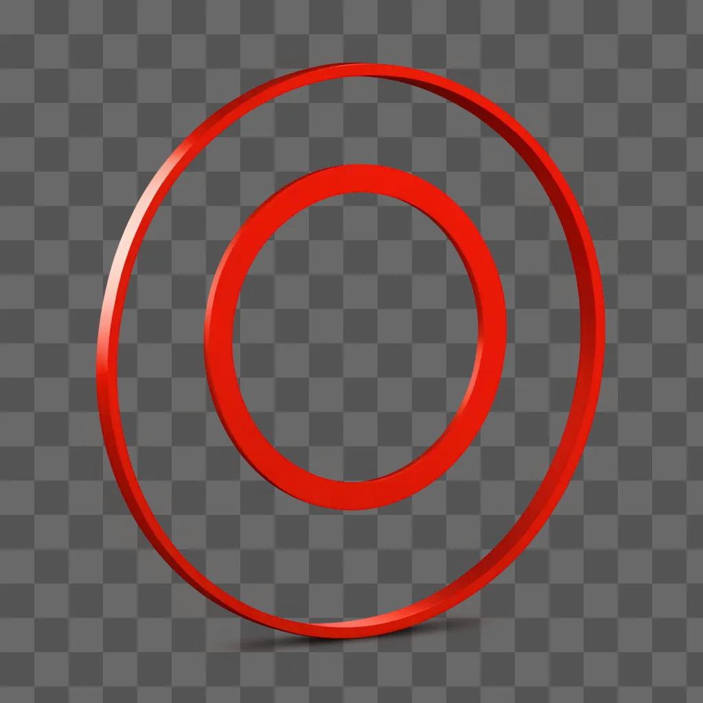 Red circle on red background