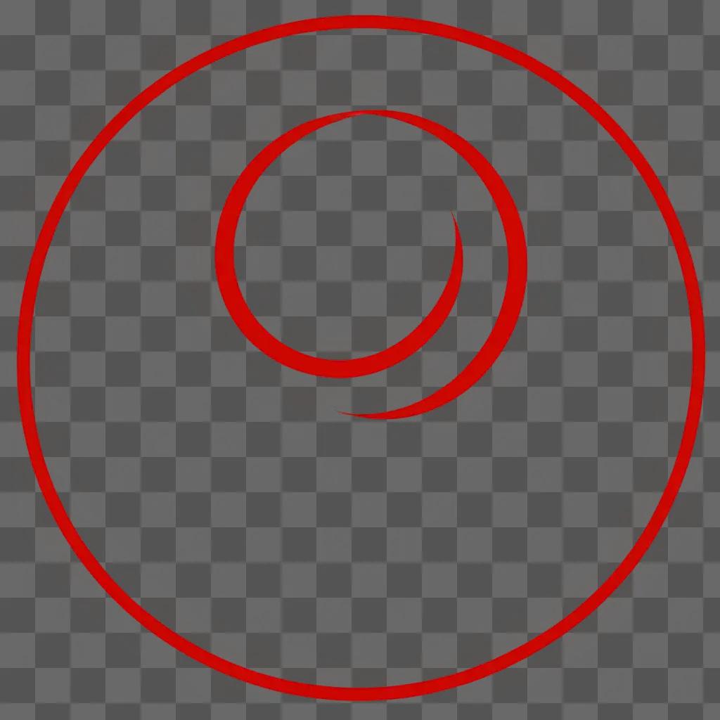 Red circle with a black circle inside it