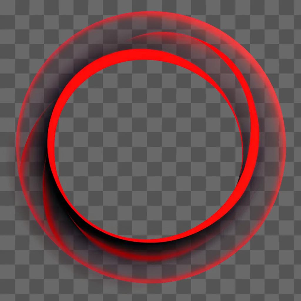 Red circle with red edge in black background