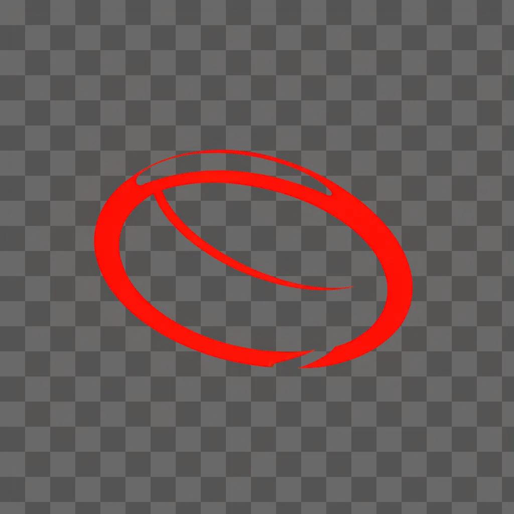 Red circle with two black lines in the middle