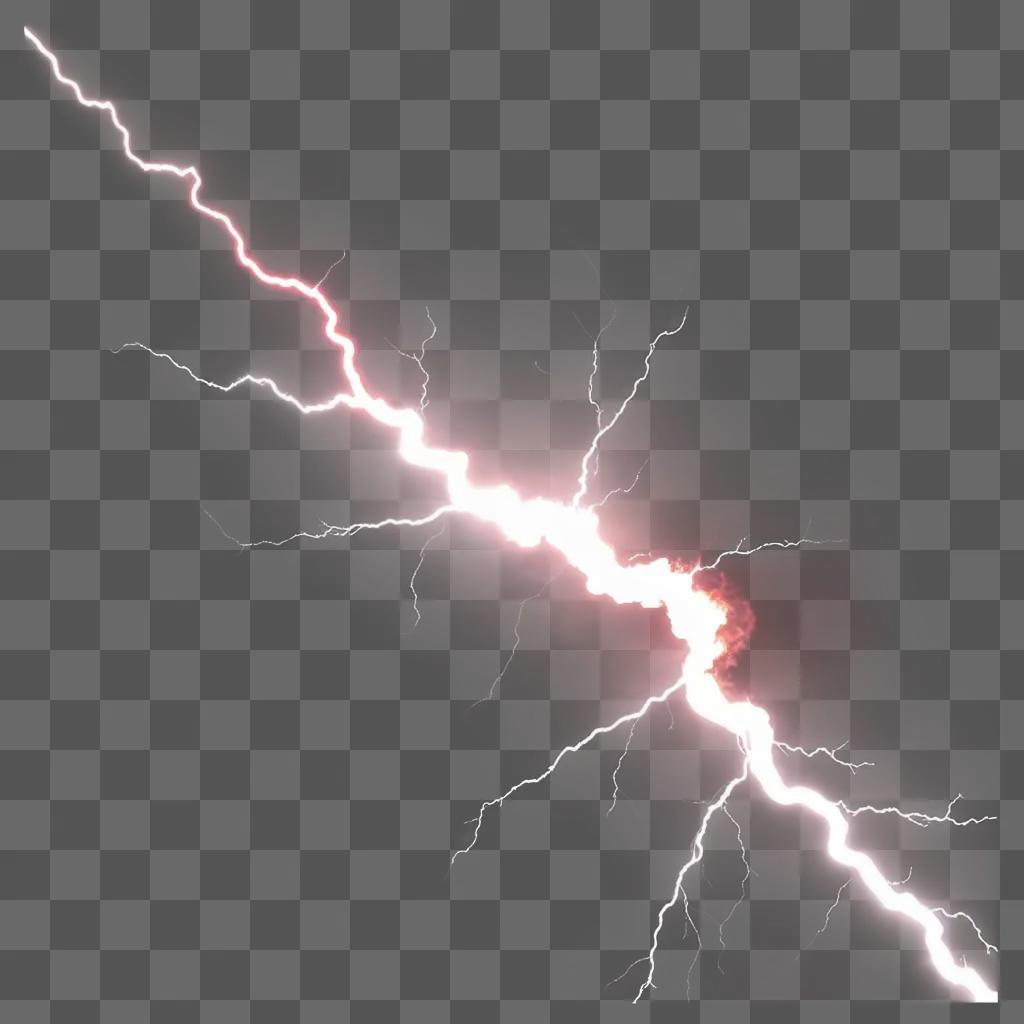 Red lightning bolt over pink background