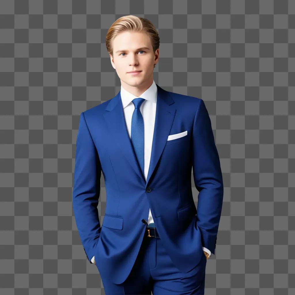 Rich guy posing in a suit