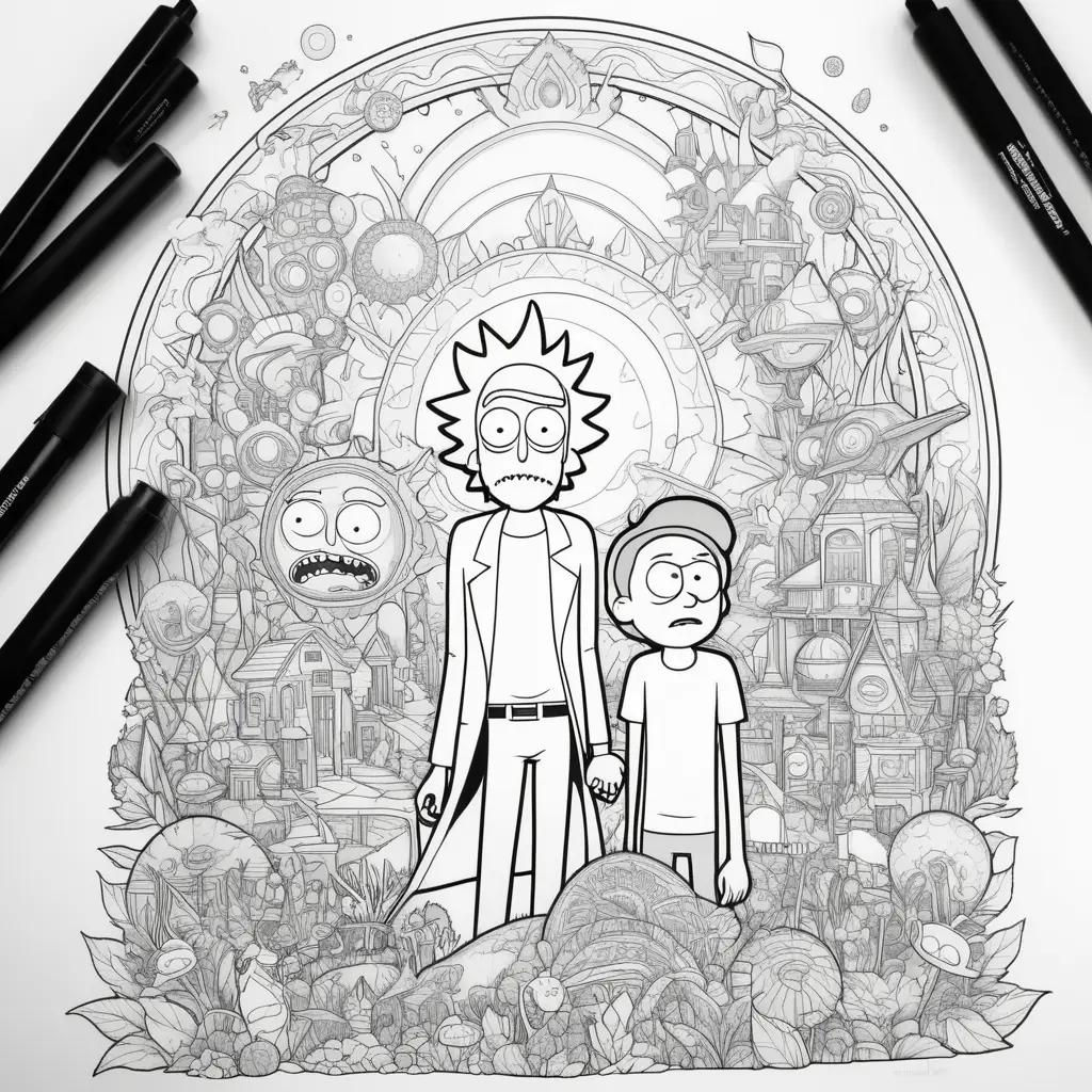 Rick and Morty Coloring Page: A fun and creative coloring page featuring the popular animated characters