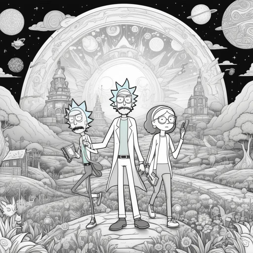 Rick and Morty Coloring Page