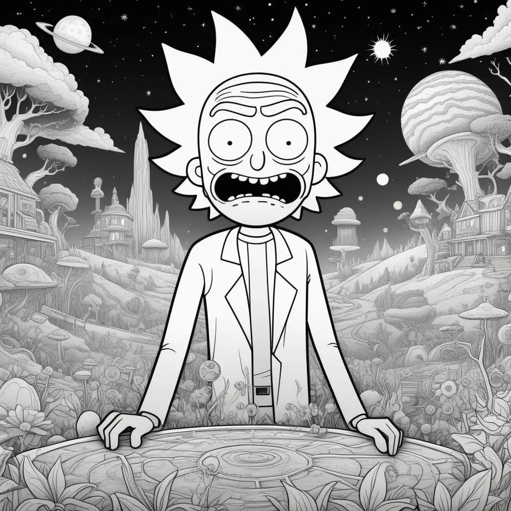 Rick and Morty Coloring Pages: A Cartoon Planet Coloring Book