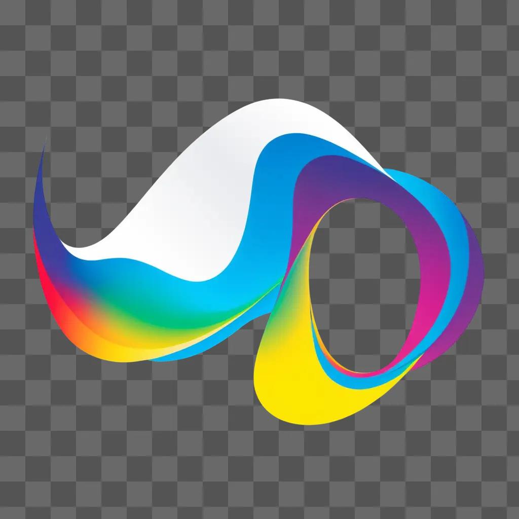 Rippling logo design with multiple colors