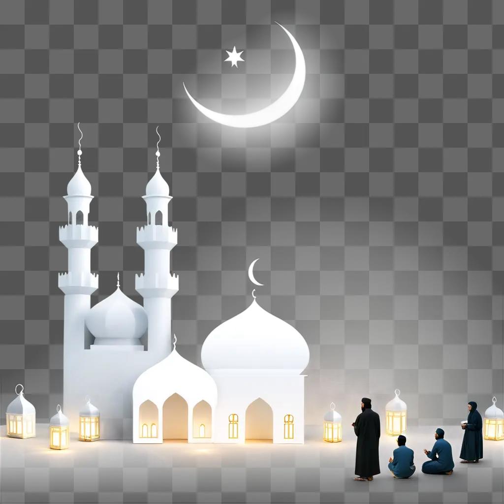 Ritual of Ramadan, candlelight and prayer in the evening