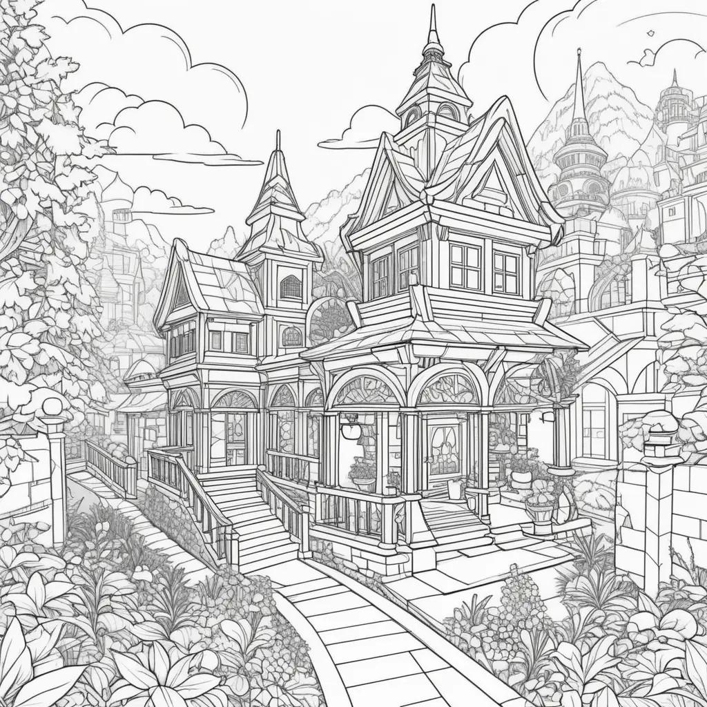 Roblox ぬりえ: 森の中の漫画の家