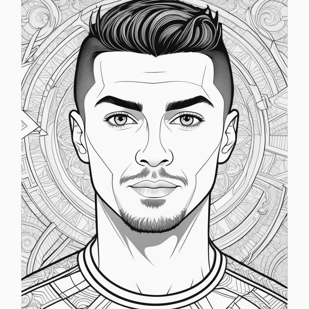 Ronaldinho Coloring Page - A Cartoon Ronaldo