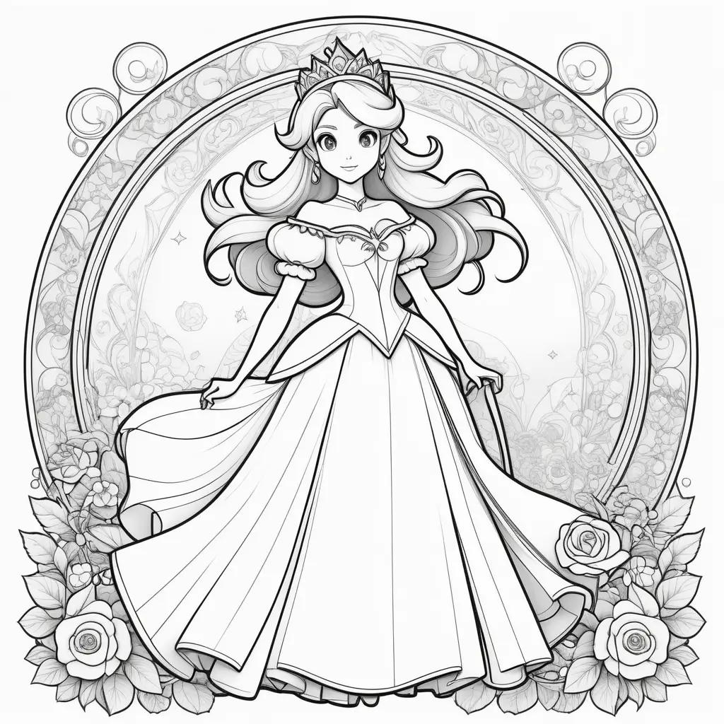 Rosalina Coloring Pages - Princess Peach Coloring Pages