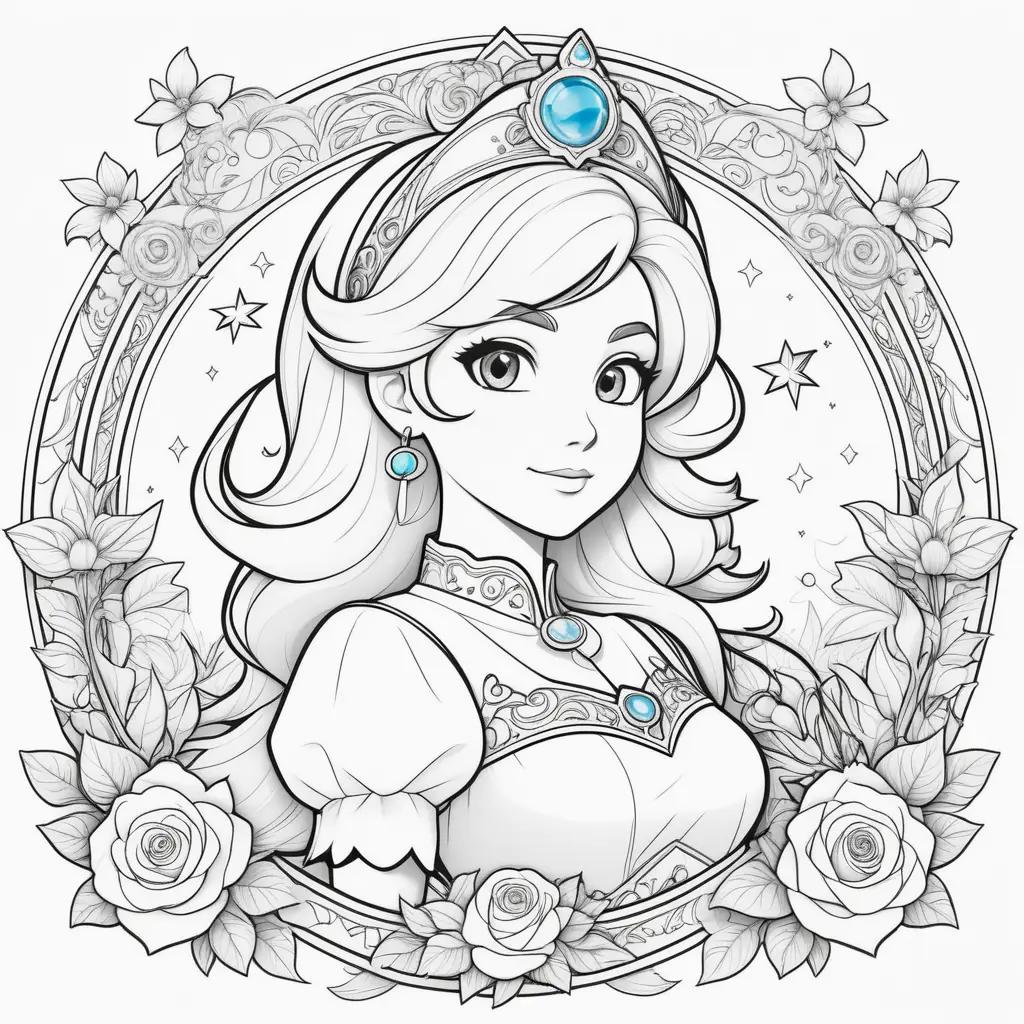 Rosalina Coloring Pages: Princess Peach