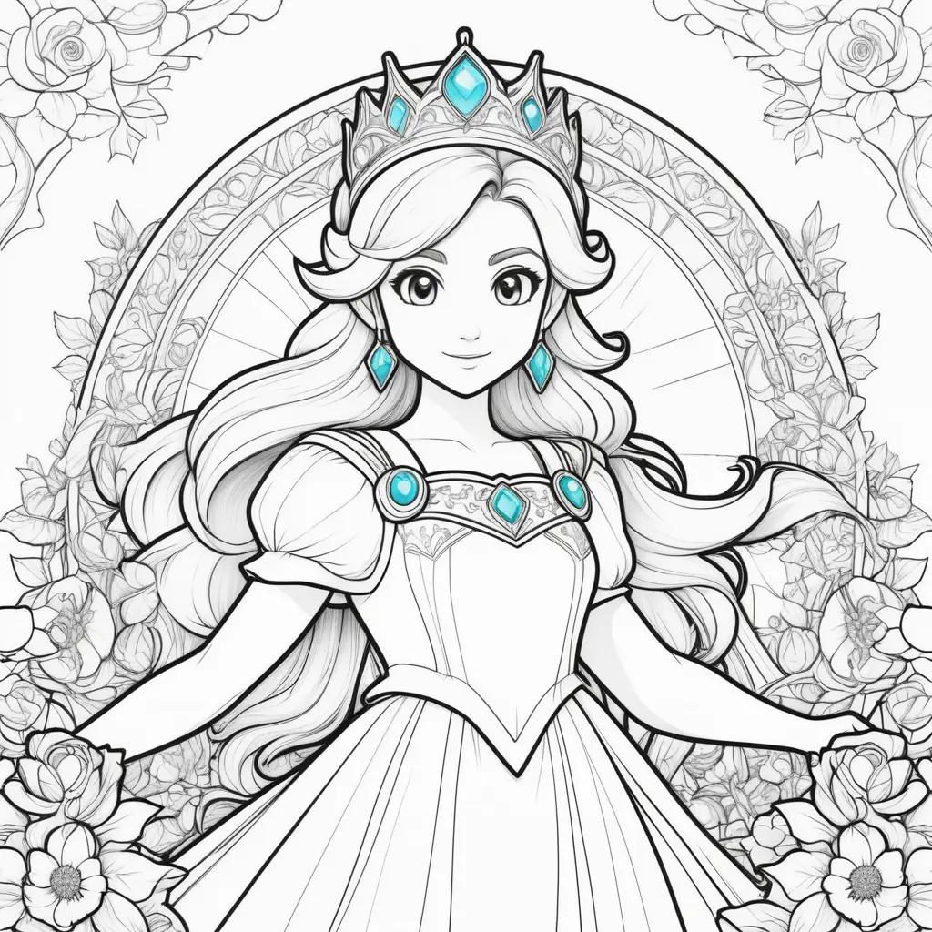 Rosalina coloring pages - Princess Peach coloring pages