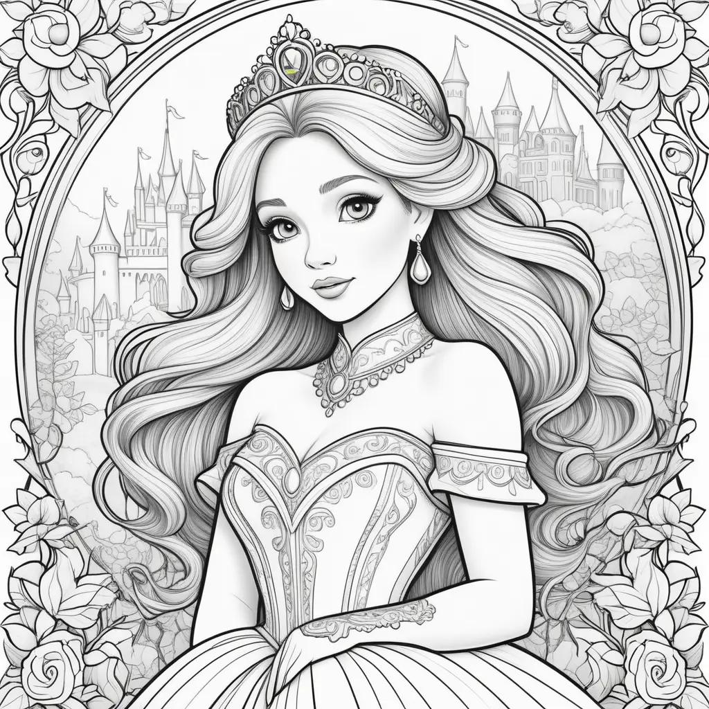 Royal Princess Coloring Pages: Free Printable Coloring Book for Girls