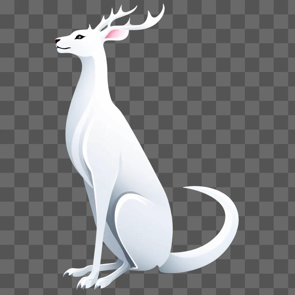 Royalty Free Clipart of a White Animal