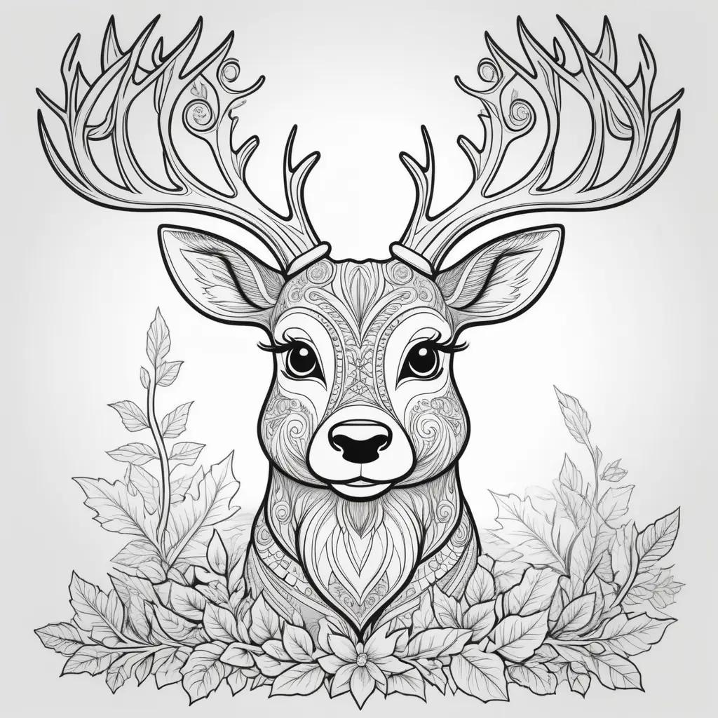 Rudolf the Red-Nosed Reindeer Coloring Pages - Christmas Coloring Page