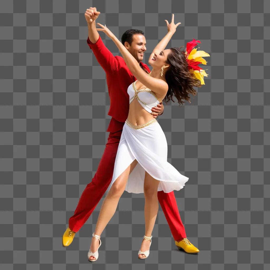 Salsa dancers perform a passionate routine