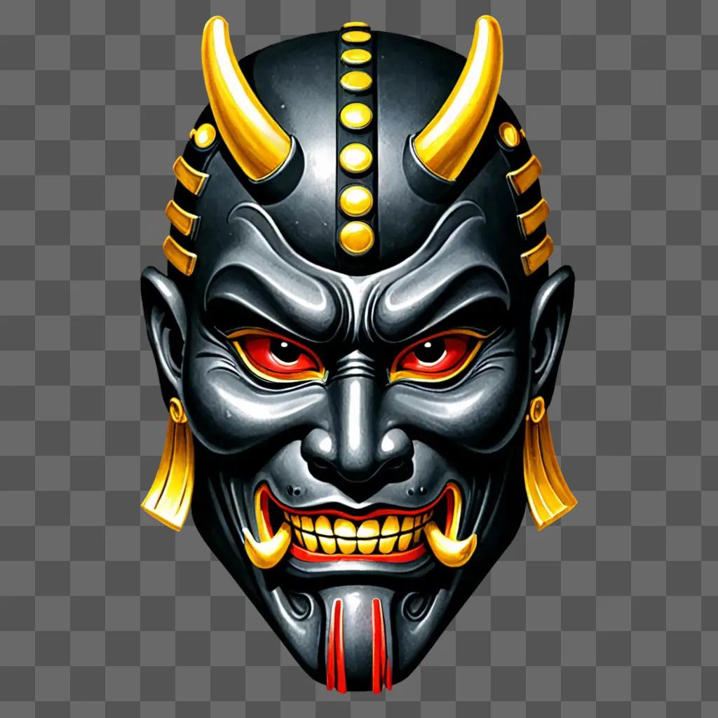 Samurai Mask Tattoo Design