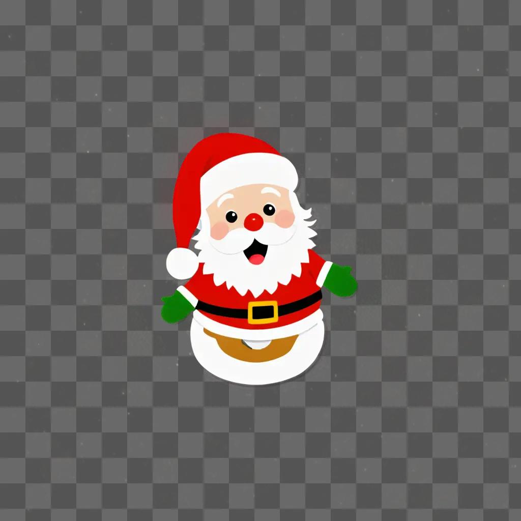 Santa Claus in a funny Christmas background