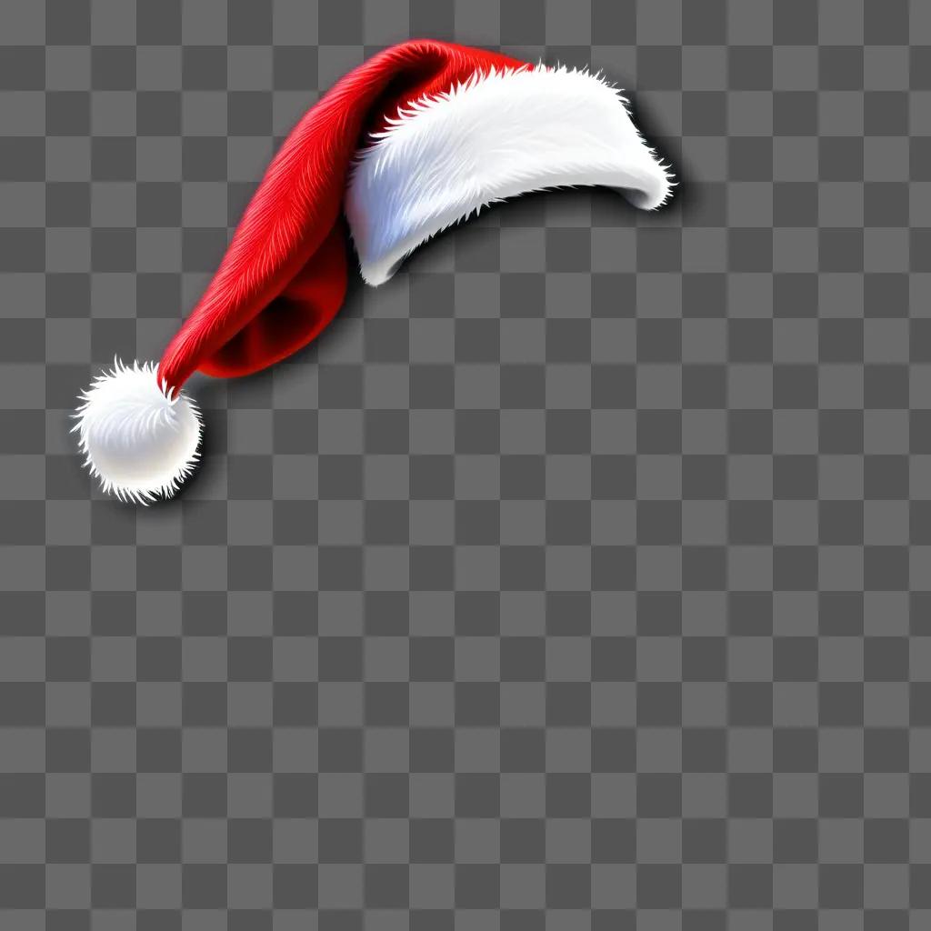 Santa hat drawing is rendered with a realistic touch