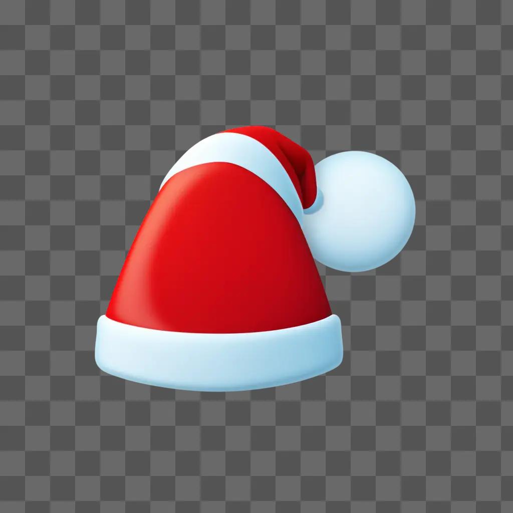 Santa hat emoji on a pink background